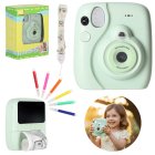 Kids Instant Print Camera, Digital Video Toy for Children, Green