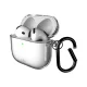 Чехол для AirPods 4 Puro 0.3 Nude с карабином, прозрачный