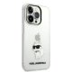 Karl Lagerfeld Ikonik Choupette vāciņš iPhone 14 Pro - caurspīdīgs