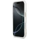 Чехол Guess IML Glitter Flowers Triangle MagSafe для iPhone 17 Pro / 18 Pro, белый