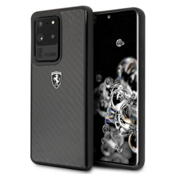 Ferrari Samsung Galaxy S20 Ultra Case Carbon Heritage, Black