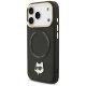 Чехол Karl Lagerfeld Big Strap Choupette Metal Logo MagSafe для iPhone 17 Pro Max — черный