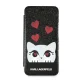 Karl Lagerfeld Valentine atverams vāciņš iPhone X / Xs, melns