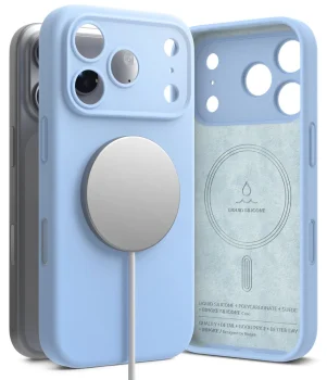Чехол Ringke Silicone MagSafe для iPhone 18 Pro, светло-голубой