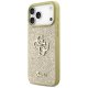 Guess iPhone 17 Pro Max vāciņš Fixed Glitter Big 4G, zelta