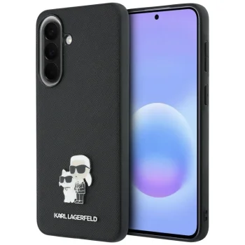 Чехол Karl Lagerfeld Saffiano w/ K&C Metal Logo для Samsung Galaxy A57 5G, черный