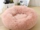 Plush Bed for Dogs and Cats, Soft, 100 cm, Pink