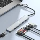 USB-хаб 8-в-1 Wozinsky WAH-81 с USB-C, USB 3.0, кардридером и разъемом 3.5 мм, серый