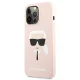 Karl Lagerfeld Silicone Karl\'s Head vāciņš iPhone 13 Pro / 13 - Gaiši rozā