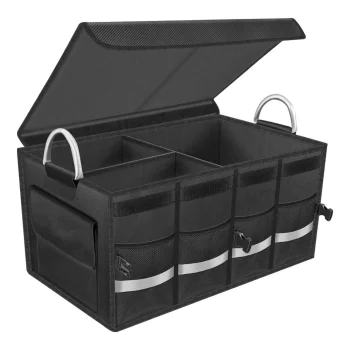 Stingrs bagāžnieka organizators 50L, ietilpīga auto soma, melns