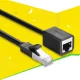 Ugreen NW112 11283 tīkla Ethernet kabelis RJ45 (sieviešu) - (vīriešu) F/UTP Cat. 6 1 Gbps 5m melns | Network Cable...