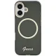 Чехол Guess IML Script Metal MagSafe для iPhone 17 - черный