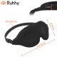 Ruhhy 3D Sleep Mask with Memory Foam, Black