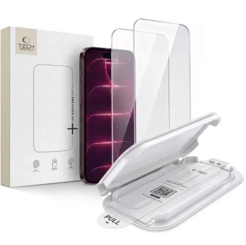 Aizsargstikls Tech-Protect OneTouch Set+ iPhone 18 Pro / 17 Pro, 2 gab., caurspīdīgs
