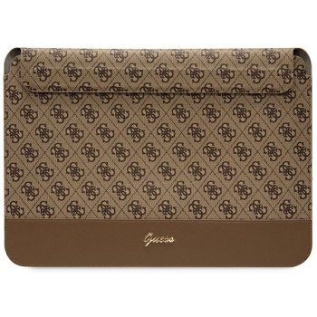 Guess 4G Stripe Metal Logo klēpjdatora maciņš līdz 14", brūns