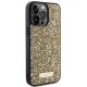 Чехол Guess для iPhone 15 Pro Max Rhinestone Metal Logo, желтый