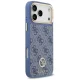 Guess 4G Strass Logo ar lielu siksnu un metāla pogām MagSafe vāciņš iPhone 17 Pro Max — zils | Phone Case Cover