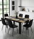 Extendable Dining Table 120-160x80 cm for 4-6 People, Artisan Oak