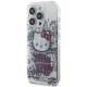 Hello Kitty iPhone 15 Pro vāciņš IML Kitty On Bricks Graffiti, balts