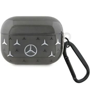 Чехол Mercedes MEAP8DPMGS Large Star Pattern для Apple AirPods Pro, черный