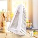 Kitchen Grater with Container, White/Silver