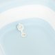 ECOTOYS Foldable Baby Bathtub with Temperature Sensing Drain, Grey