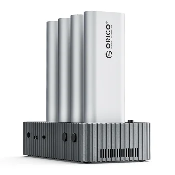 Док-станция Orico IT48N-C на 4 диска с функцией клонирования M.2 NVME, серая