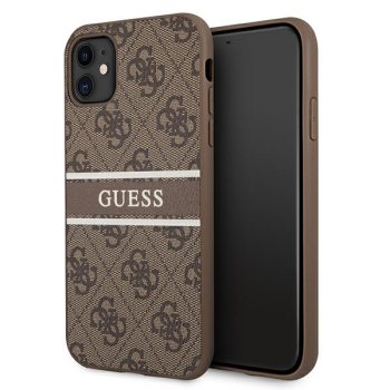 Guess 4G Stripe vāciņš Apple iPhone 11 / XR - Brūns