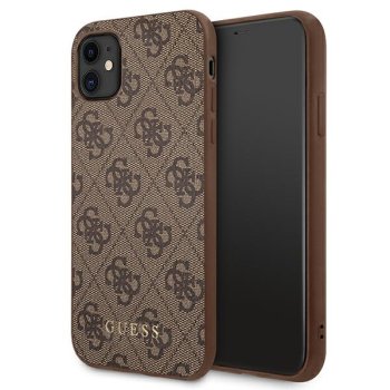 Guess 4G Metal Gold Logo vāciņš iPhone 11 / XR, brūns