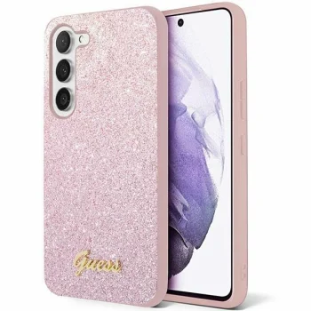 Samsung Galaxy S24+ Plus (SM-S926) Guess Glitter Script Case Cover, Pink | Telefona Maciņš Vāks Apvalks Bampers