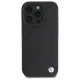 Чехол BMW для iPhone 16 Pro Max Sign Leather Half Textured MagSafe, черный