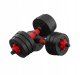 4Fizjo 315 Adjustable Bitumen Dumbbells 2 x 20 kg, Black/Red