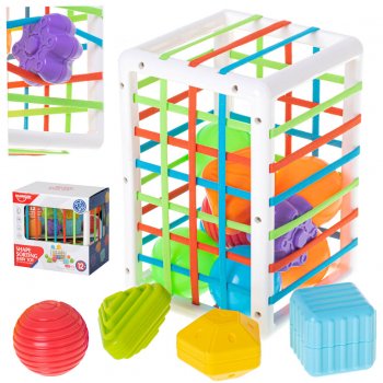 Bērnu Attīstošā Rotaļlieta Formu Šķirotājs Sorteris Puzle | Kids Toddler Educational Toy Flexible Cube Shape...