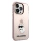 Karl Lagerfeld Ikonik Choupette iPhone 14 Pro Hardcase, Pink