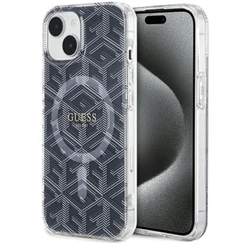 Guess iPhone 15 / 14 / 13 чехол IML GCube MagSafe, черный