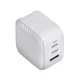 Uniq Verge Pro 66W GaN USB-C sienas lādētājs ar USB-C – balts