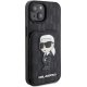 Чехол Karl Lagerfeld для iPhone 15 Saffiano Monogram Ikonik Patch, черный
