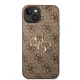 Чехол Guess 4G Big Metal Logo для iPhone 15, коричневый