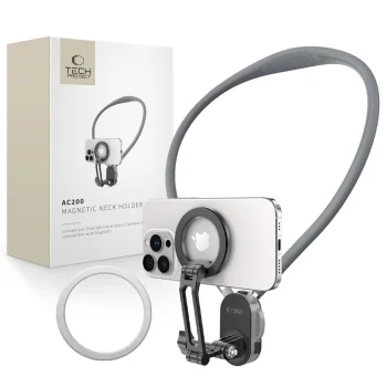 Магнитное крепление на шею Tech-Protect AC200 MagSafe, GoPro, DJI, серое