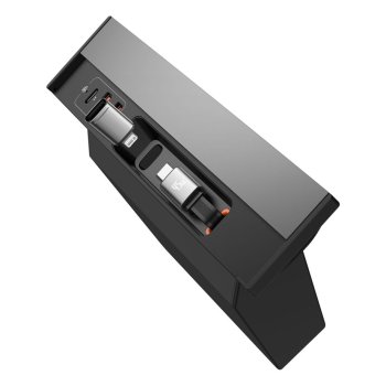 Baseus T-Space USB centrmezgls priekš Tesla ar kabeli, melns