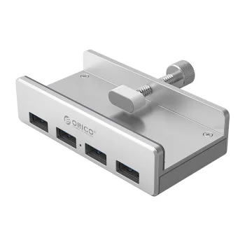 Orico MH4PU USB-A 3.0 centrmezgls ar stiprinājumu, sudraba