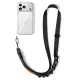 Tech-Protect C9S Rope Crossbody telefona kakla siksna, melna/oranža