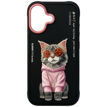 Чехол Nimmy Glasses Cool Cat для iPhone 17, черный
