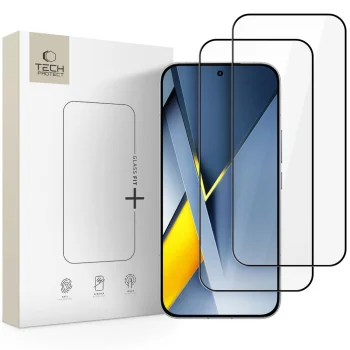 Aizsargstikls Tech-Protect Glass Fit+ 2-pack Xiaomi Poco F8 Pro Ultra, melns