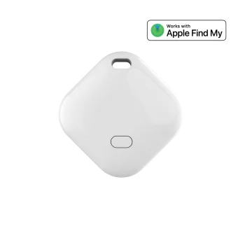 Setty TAG 02 viedais meklētājs ar Apple Find My un silikona maciņu, balts