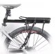 Universal rear bicycle rack, aluminum, black