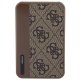 Guess Powerbank 5000mAh 15W 4G Leather Metal Logo, Brown