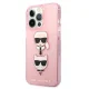 Karl Lagerfeld iPhone 13 / 13 Pro vāciņš Glitter Karl\'s & Choupette, rozā