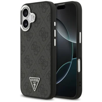 Guess iPhone 17 vāciņš 4G PU Leather MagSafe, melns