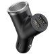 Baseus Y Type Car Charger with 2x USB and Extended Cigarette Lighter Port 3.4A, Black | Telefona Auto Lādētājs ar 2x...